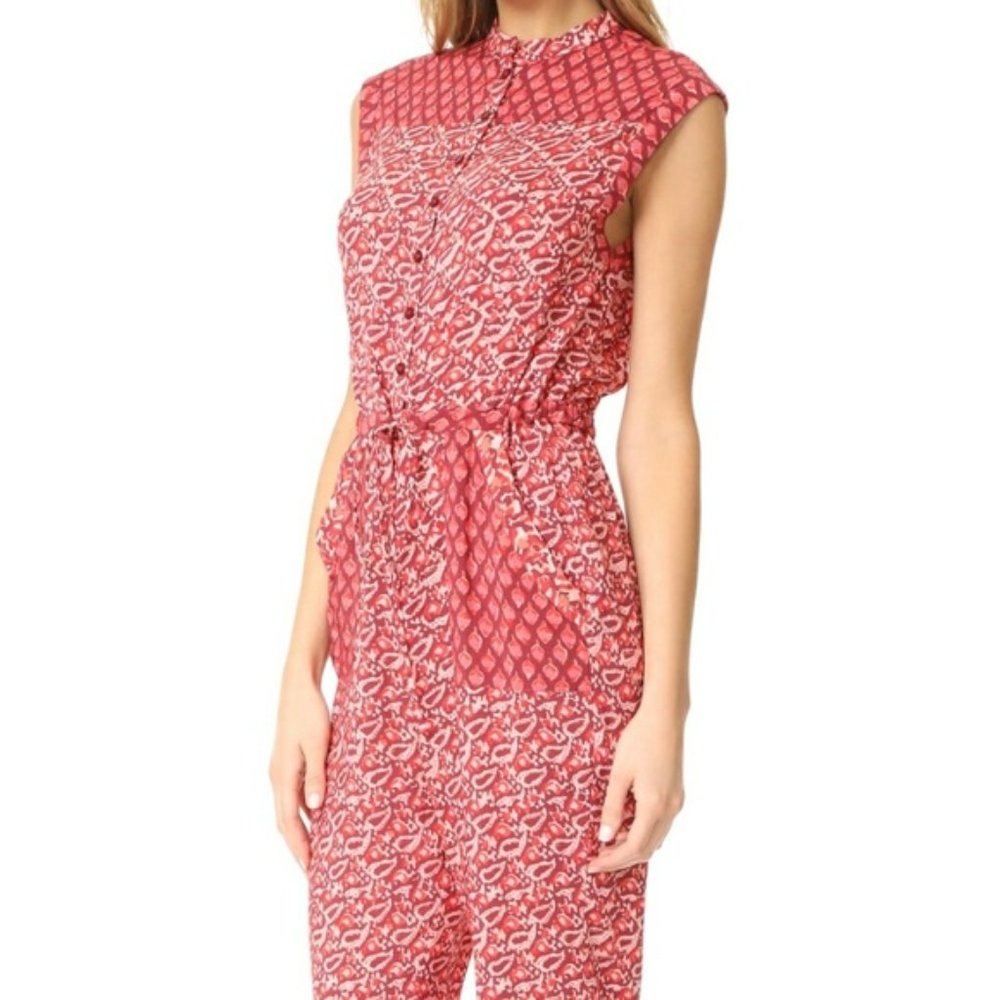 Nightcap Aztec Print Safari Jumpsuit One Piece Red Boho Size 2 Small S